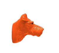 Home Interior Decoration Contemporary Animal Head Wall Art - Amber Miniature Schnauzer Dog