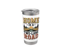 Home is a Two-Lane Road Stainless Steel Insulated Tumbler