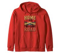 Home Is a Two-Lane Road Zip Hoodie