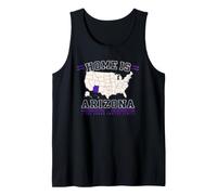 Home is Arizona, map, United States, American, Retro Tank Top