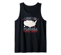Home is Florida, map, United States, American, Retro Tank Top