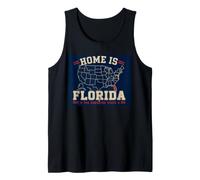 Home is Florida, The Sunshine State, Floridian, Map, USA Tank Top