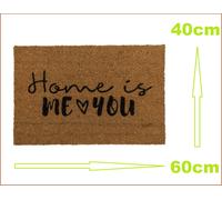 Home is Me & You Doormat Coir Mat Dirt Trapper 60x40cm