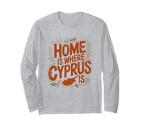 Home is Where Cyprus is Cypriot Roots Island Map Nicosia Long Sleeve T-Shirt