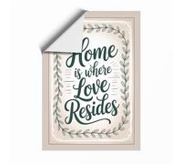 Home is Where Love Resides Typography Unframed Wall Art Print A3 (42×29.7cm), Wall Decor for Living Room, Bedroom, Office & Home, Art Gift