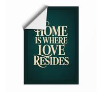 Home Is Where Love Resides Typography Unframed Wall Art Print A4 (29.7×21cm), Wall Decor for Living Room, Bedroom, Office & Home, Art Gift