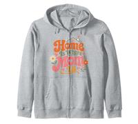 Home Is Where Mom Is Mother's Day Art Zip Hoodie