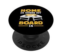 Home Is Where My Board Is Cornhole Lover PopSockets Adhesive PopGrip