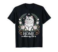 Home is Where My Cat is Cute Pet Design T-Shirt