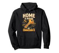 Home Is Where My Commission Is Realtor Agent Pullover Hoodie