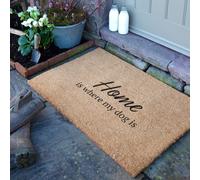 Home Is Where My Dog Is Coir Doormat (90 x 60cm) Artsy Mats Brown 90cm x 60cm