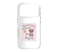Home Is Where My Dog Is Cute Puppy Pink Bow Paw Stripes Case for iPhone 17 Pro