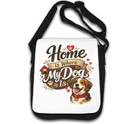 Home Is Where My Dog Is Shoulder Bag White