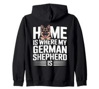 Home Is Where My German Shepherd Is Dog Lover Zip Hoodie