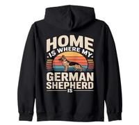 Home Is Where My German Shepherd Is Dog Lover Zip Hoodie