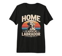 Home is Where My Labrador is Retro Labrador Premium T-Shirt