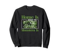 Home Is Where My Monstera Is For A Gardener Philodendron Fan Sweatshirt