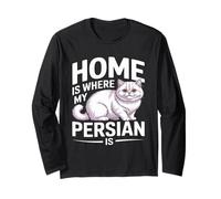 Home is Where My Persian is Sunset Cat Lovers Long Sleeve T-Shirt
