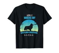 Home Is Where My Shetland Sheepdog Sings Joyfully T-Shirt