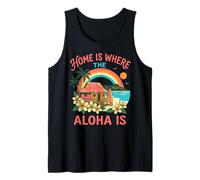 Home is Where The Aloha is Hawaiian Beach Surf Paradise Art Tank Top