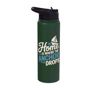 Home is Where The Anchor Drops Stainless Steel Insulated Water Bottle