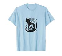 Home is Where The Cat is - Feline Lover Quote T-Shirt, Men, Baby Blue, S