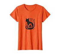 Home is Where The Cat is - Feline Lover Quote T-Shirt, Women, Orange, M