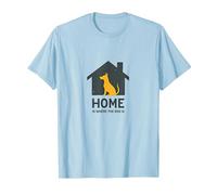 Home is Where The Dog is - Pet Lover Wall Art T-Shirt, Men, Baby Blue, S