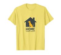 Home is Where The Dog is - Pet Lover Wall Art T-Shirt, Men, Lemon, S