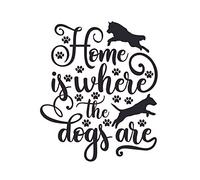 Home is Where The Dogs are Breed Reusable Stencil A3 A4 A5 Animals Wall Decor / Q100 (Mylar Reusable Stencil, A5 Size - 148 x 210 mm, 5.8 x 8.3 in)