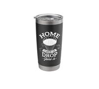 Home is Where the Drop Zone is Sky Diver Funny Skydiving Stainless Steel Insulated Tumbler