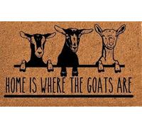 Home is Where The Goats are Doormat,Home is Where The Goats are,Goat Gifts,Non Slip Floor Mat for Home Bathroom Kitchen Entrance 30X18 Inch