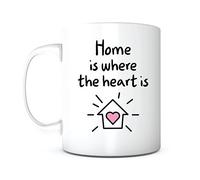 Home is Where The Heart is-Home Owner Mug,Housewarming Gifts,Housewarming Coffee Mug,New Home Gift,Newlyweds Gift, Mother's Day Gift,New House Gift,New House Mug,Real Estate Gift,Gift for Mom