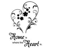 'Home is Where The Heart is' Reusable Stencil A3 A4 A5 Modern Wall Decor Valentine's / N82 (Mylar Reusable Stencil, A5 Size - 148 x 210 mm, 5.8 x 8.3 in)