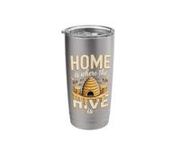 Home is Where The Hive is Beekeeper Honey Lover Stainless Steel Insulated Tumbler