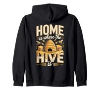 Home Is Where The Hive Is Beekeeper Honey Lover Zip Hoodie