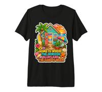 Home is Where The Horizon Blurs and The Sand is Warm Premium T-Shirt