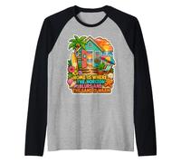 Home is Where The Horizon Blurs and The Sand is Warm Raglan Baseball Tee