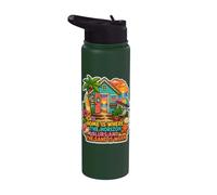 Home is Where The Horizon Blurs and The Sand is Warm Stainless Steel Insulated Water Bottle