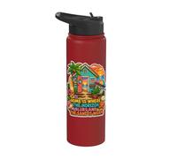 Home is Where The Horizon Blurs and The Sand is Warm Stainless Steel Insulated Water Bottle
