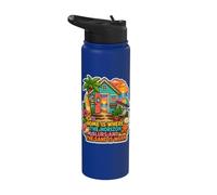 Home is Where The Horizon Blurs and The Sand is Warm Stainless Steel Insulated Water Bottle