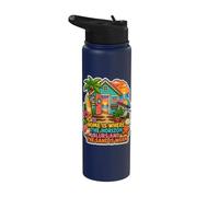 Home is Where The Horizon Blurs and The Sand is Warm Stainless Steel Insulated Water Bottle