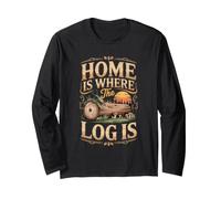 Home is Where the Log is Longhorn Beetle Insect Nature Long Sleeve T-Shirt