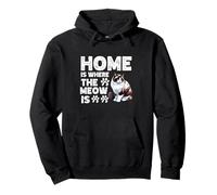Home Is Where The Meow Is Funny Snowshoe Cat Lover & Owner Pullover Hoodie