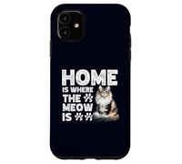 Home Is Where The Meow Is Norwegian Forest Cat Cute Kitten Case for iPhone 11