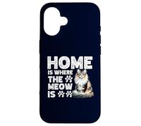 Home Is Where The Meow Is Norwegian Forest Cat Cute Kitten Case for iPhone 16