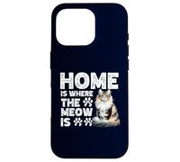 Home Is Where The Meow Is Norwegian Forest Cat Cute Kitten Case for iPhone 16 Pro
