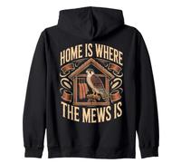 Home Is Where the Mews Is Falconry Falcon Falconer Zip Hoodie