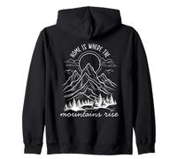 Home is where the mountains rise Zip Hoodie