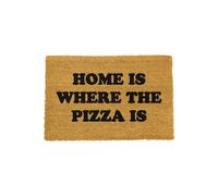 Home is where the pizza is Doormat Artsy Mats Black 40cm x 60cm